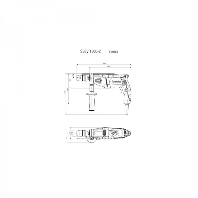 Ударний дриль Metabo SBEV 1300-2 S Futuro Top (600785500) - фото 4