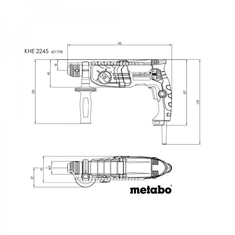 Перфоратор Metabo KHE 2245 (601708500) - фото 1
