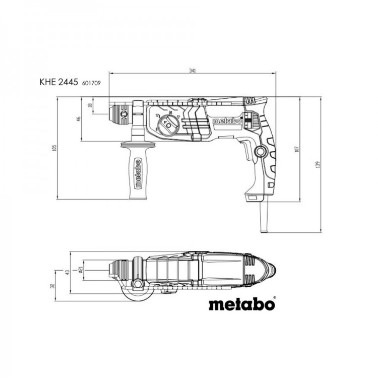Перфоратор Metabo KHE 2445 (601709500) - фото 1