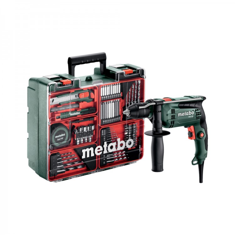 Ударний дриль Metabo SBE 650 SET мережевий, БЗП, 0.65 кВт (600742870)