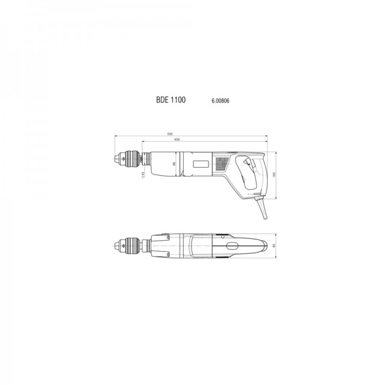 Дриль Metabo BDE 1100 (600806000) - фото 5