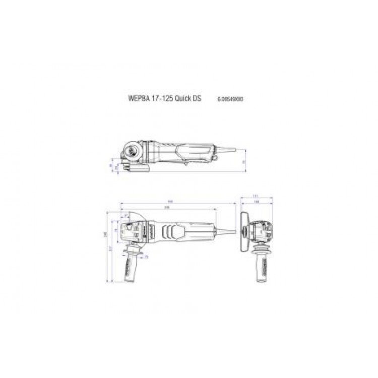 Кутова шліфувальна машина Metabo WEPBA 19-125 Q DS M-Brush (613114000) - фото 13