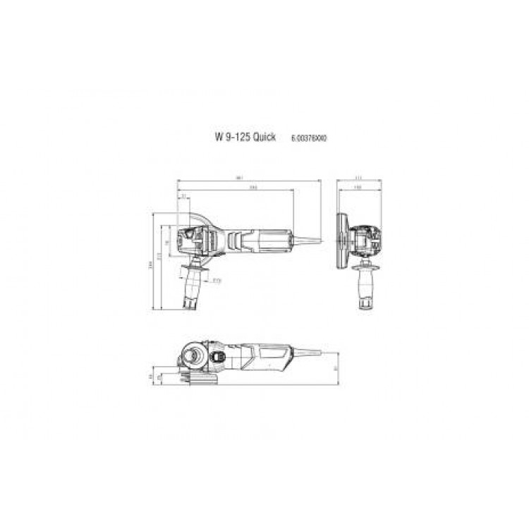 Кутова шліфувальна машина Metabo W 9-125 (603613000) - фото 1