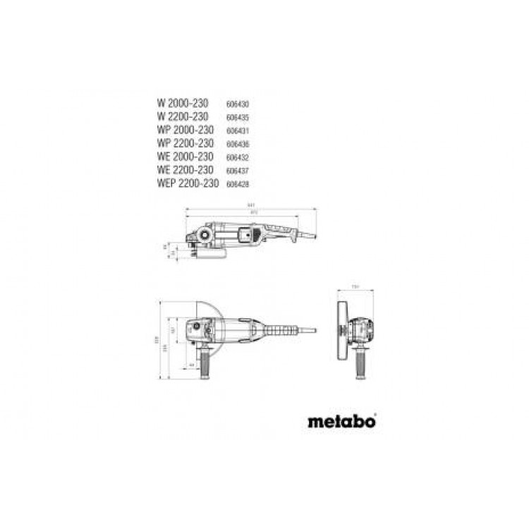 Set WP 2200-230 + W 750-125 Комплект інструментів, що працюють від електромережі - фото 5
