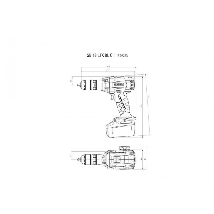 Аккумуляторная ударная дрель-шуруповерт Metabo SB 18 LTX BL Q I 4.0 Ач - фото 2 Аккумуляторная ударная дрель-шуруповерт Metabo SB 18 LTX BL Q I 4.0 Ач - фото 2