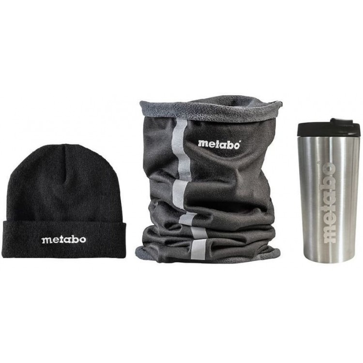 Комплект шапка + шарф труба + термокружка Metabo