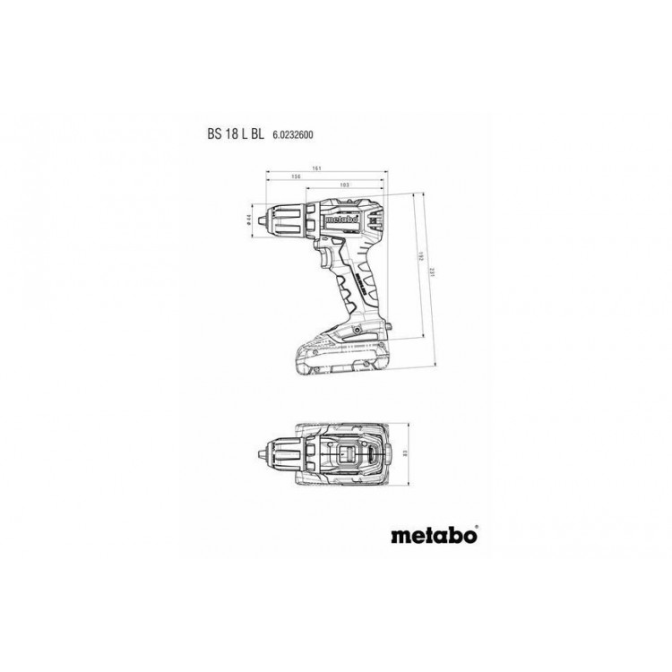 Акумуляторний дриль-шурупокрут Metabo ВS 18 L BL 2х4.0 Аг - фото 3 Акумуляторний дриль-шурупокрут Metabo ВS 18 L BL 2х4.0 Аг - фото 3