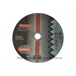 Отрезной круг Metabo Novorapid 180x1.5x22.2 Inox