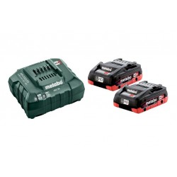 Комплект акумуляторних батарей Metabo LiHD 2х4 Аг 18 В з зарядним пристроєм