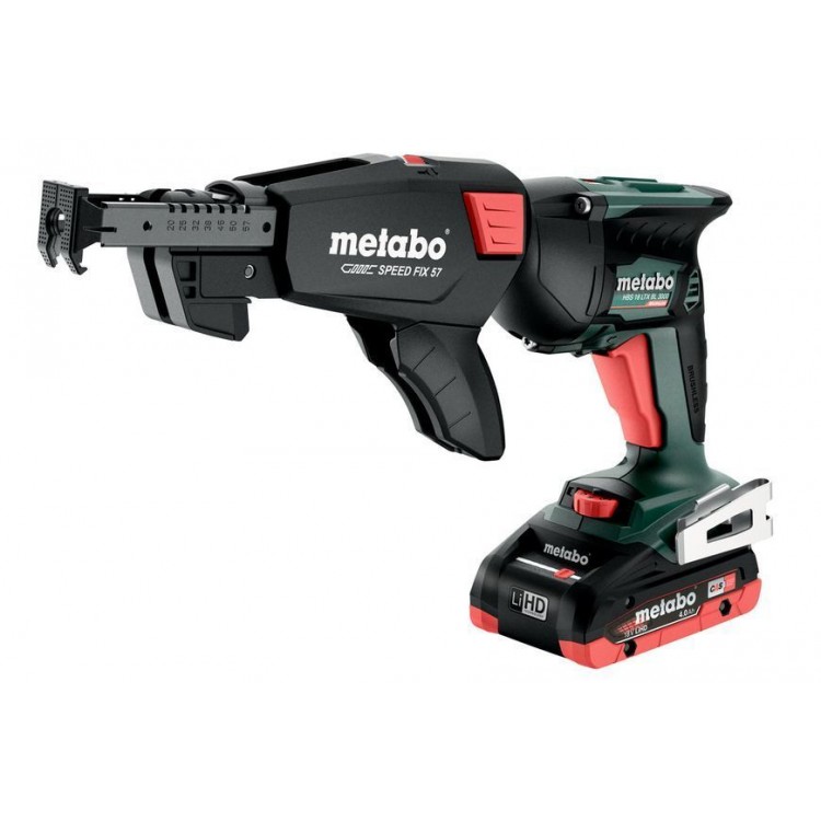 Акумуляторный шурупокрут для гіпсокартону Metabo HBS 18 LTX BL 3000 2х4 Aг + Speed Fix 57