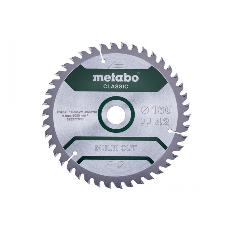 Пильный диск Metabo CLASSIC по мультиматериалам 160х20х2.2, 42 зуба