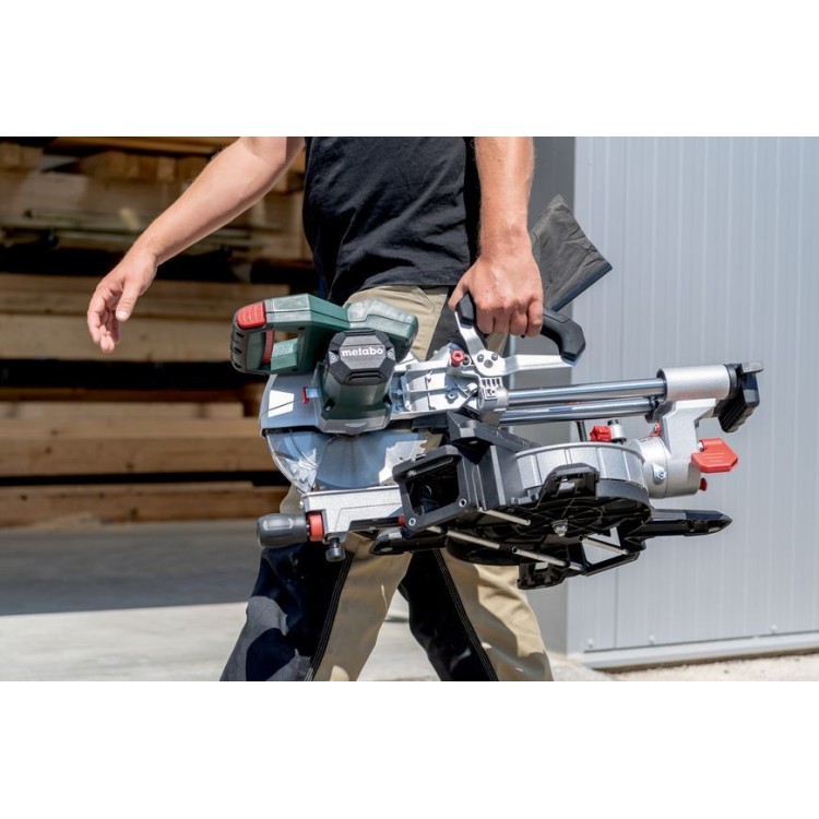 Акумуляторна торцювальна пила з протяжкою Metabo KGS 18 LTX BL 216 2х5.2 Аг - фото 1