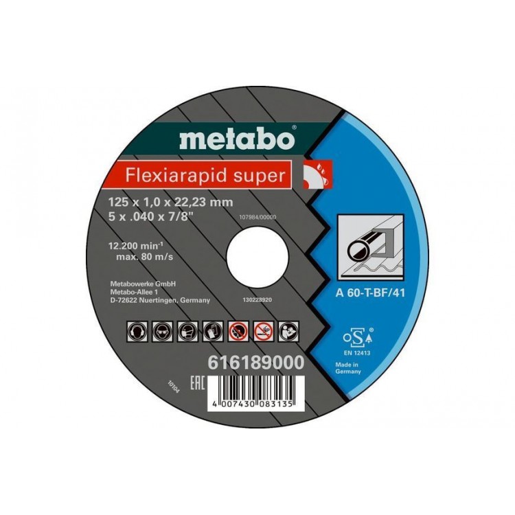 Отрезной круг Metabo Flexirapid super 125x1,0x22,23