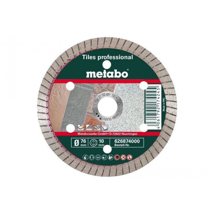 Алмазний диск для плитки Metabo Professional TP 76 х 10 мм