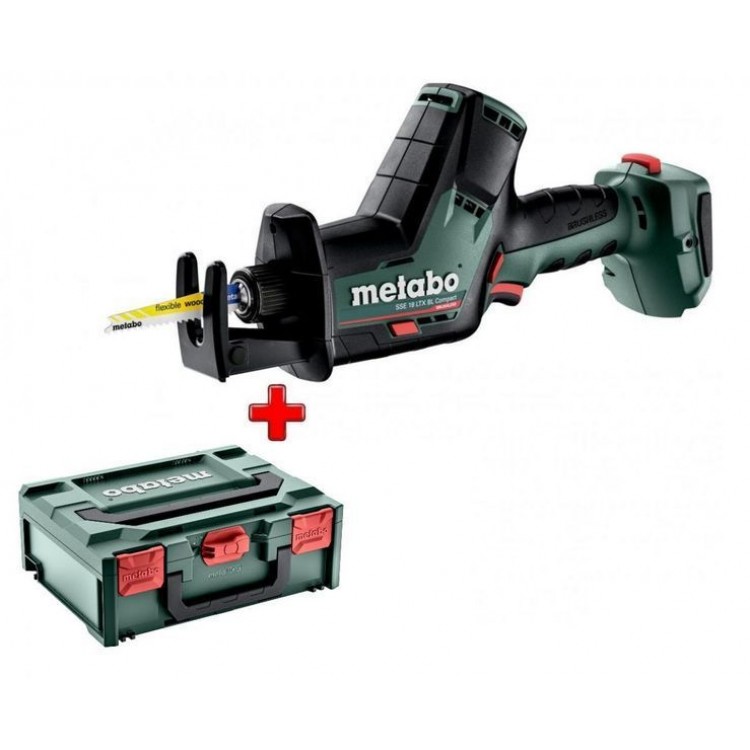 Акумуляторна шабельна пила Metabo SSE 18 LTX BL Compact каркас в кейсі