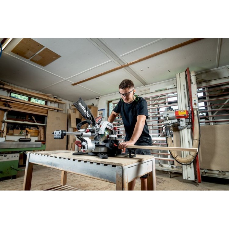 Акумуляторна торцювальна пила з протяжкою Metabo KGS 18 LTX BL 254 каркас - фото 6