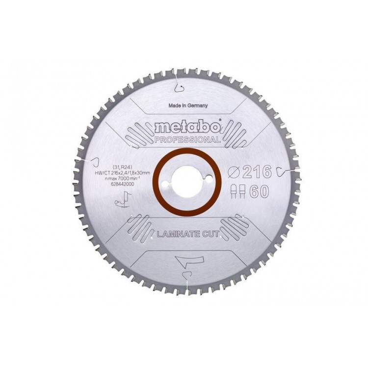 Пильный диск Metabo PROFESSIONAL по ламинату 216x30x2.4, 60 зубьев