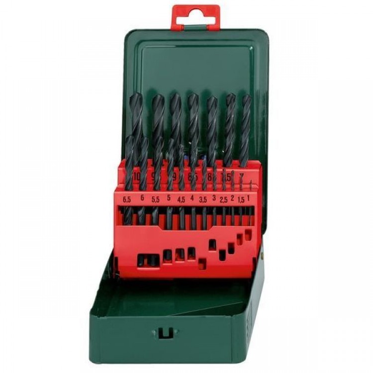 Набор сверл по металлу Metabo HSS-R Promotion 19 предметов