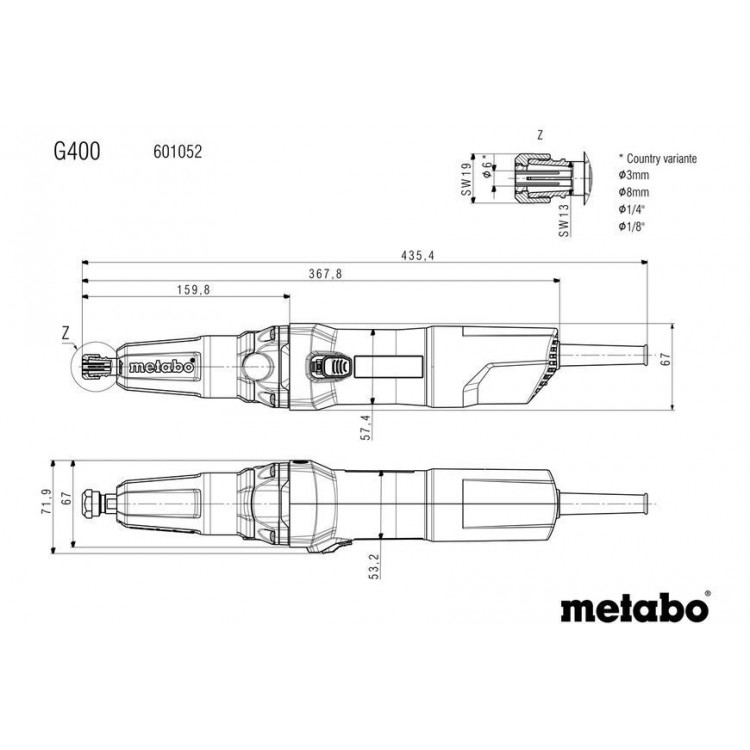 Прямошліфувальна машина Metabo G 400 - фото 1