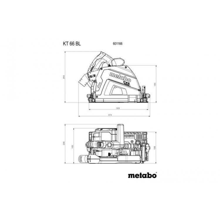 Занурювальна дискова пила Metabo KT 66 BL в кейсі + шина FS 160 - фото 8