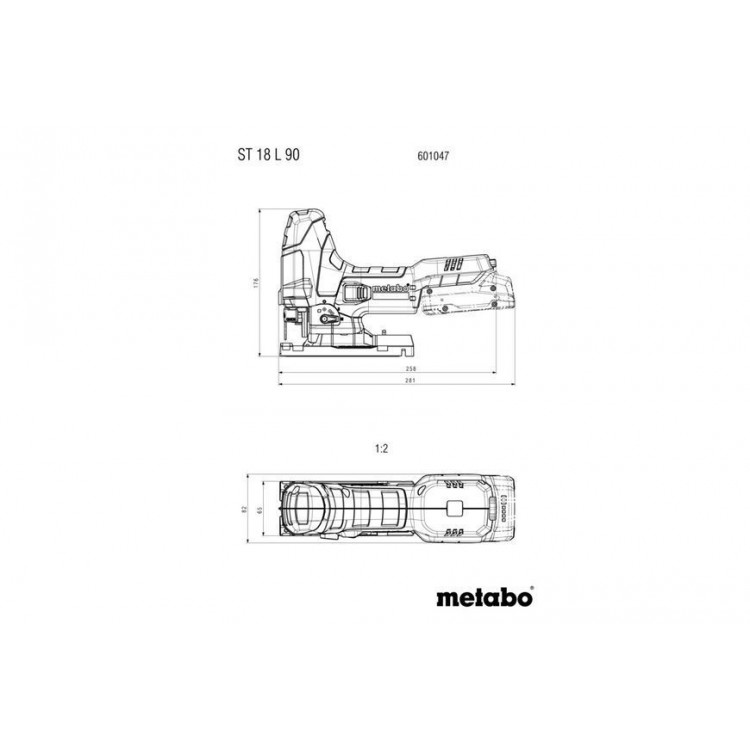 Акумуляторний лобзик Metabo ST 18 L 90 каркас - фото 5