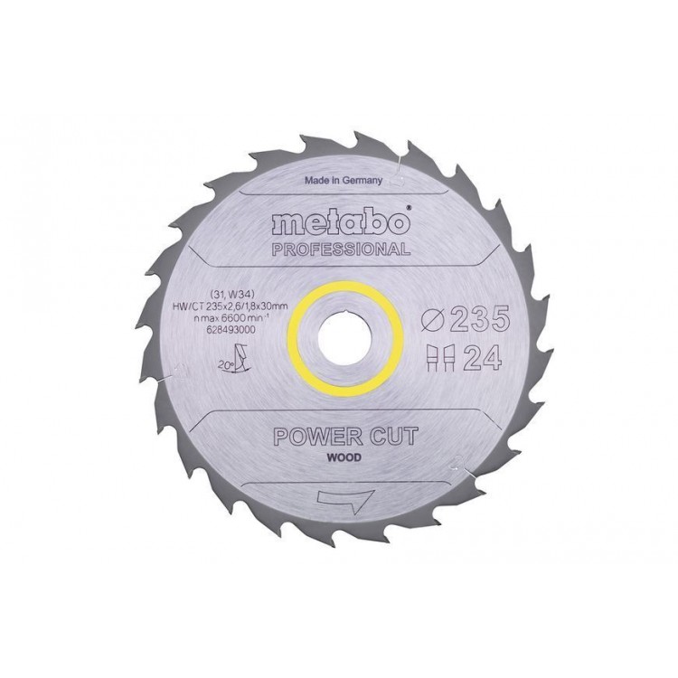 Пильный диск Metabo по дереву 235x30x2.6, 24 зуба