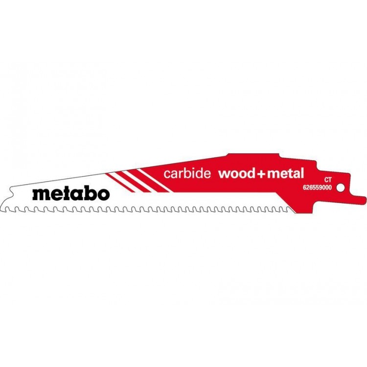 Сабельное полотно по дереву и металлу Metabo CARBIDE WOOD + METAL 150 мм, S 956 XHM