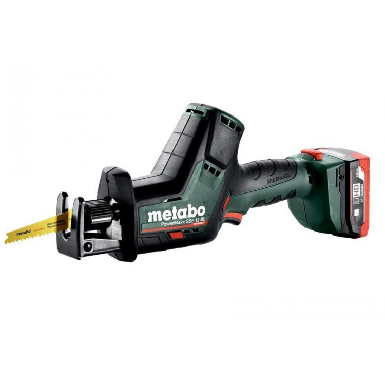 Акумуляторна шабельна пила Metabo PowerMaxx SSE 12 BL 2х4.0 Аг