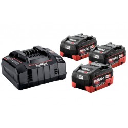 Комплект акумуляторних батарей Metabo LiHD 3х5.5 Аг 18 В з зарядним пристроєм