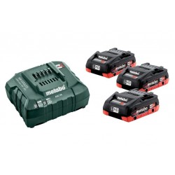 Комплект акумуляторних батарей Metabo LiHD 3х4 Аг 18 В з зарядним пристроєм