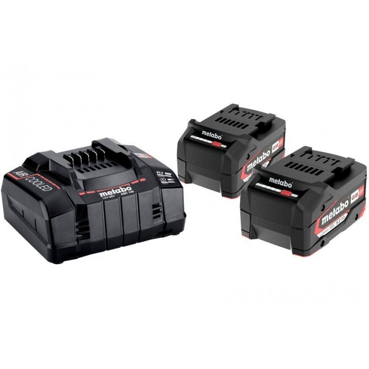 Комплект акумуляторних батарей Metabo Li-Power 18 В 2х5.2 Аг з зарядним пристроєм