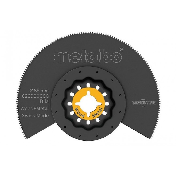 Пильное полотно по дереву с металлом для мультиинструмента BiM Ø 85 мм Metabo