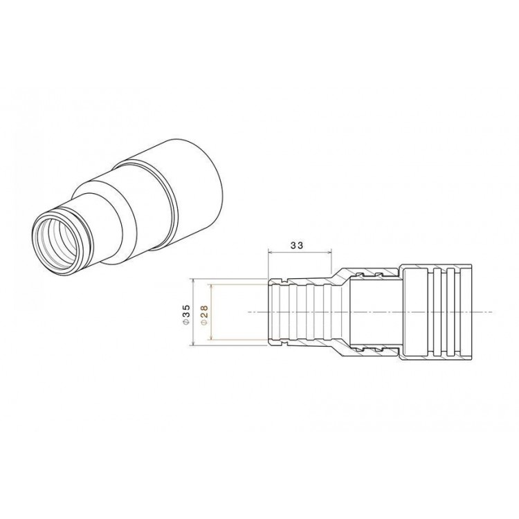 З'єднувальна муфта Metabo Ø 28/35 мм - фото 1