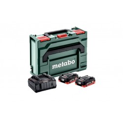 Комплект акумуляторних батарей Metabo LiHD 2х4 Аг 18 В з зарядним пристроєм в кейсі