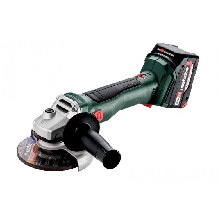 Акумуляторна болгарка Metabo W 18 L BL 9-125 2х4.0 Аг