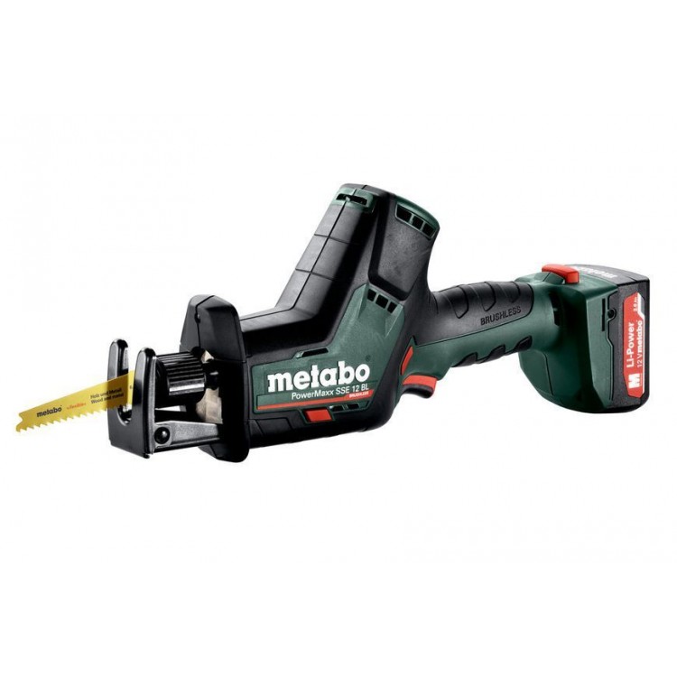Акумуляторна шабельна пила Metabo PowerMaxx SSE 12 BL 2х2.0 Аг