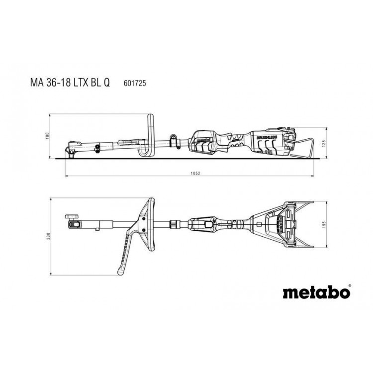Акумуляторний багатофункціональний привід Metabo MA 36-18 LTX BL Q каркас - фото 7