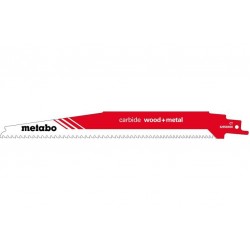 Сабельное полотно по дереву с гвоздями Metabo CARBIDE, 225 мм, S 1156 XHM