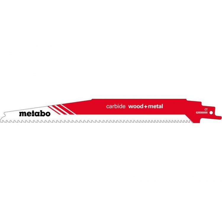 Сабельное полотно по дереву с гвоздями Metabo CARBIDE, 225 мм, S 1156 XHM