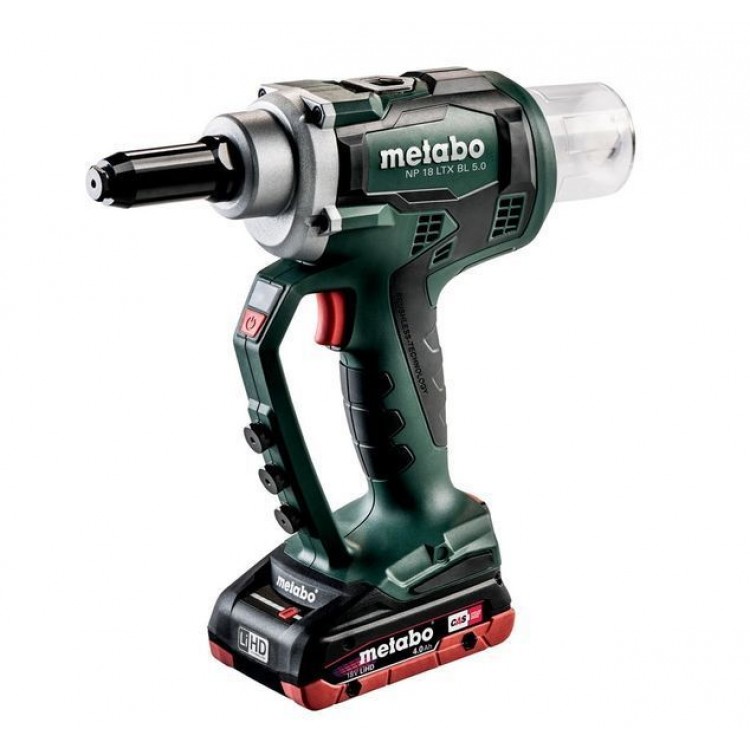 Акумуляторний заклепувальний пістолет Metabo NP 18 LTX BL 5.0 2х4.0 Аг
