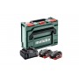 Комплект акумуляторних батарей Metabo LiHD 2х5.5 Аг 18 В з зарядним пристроєм в кейсі