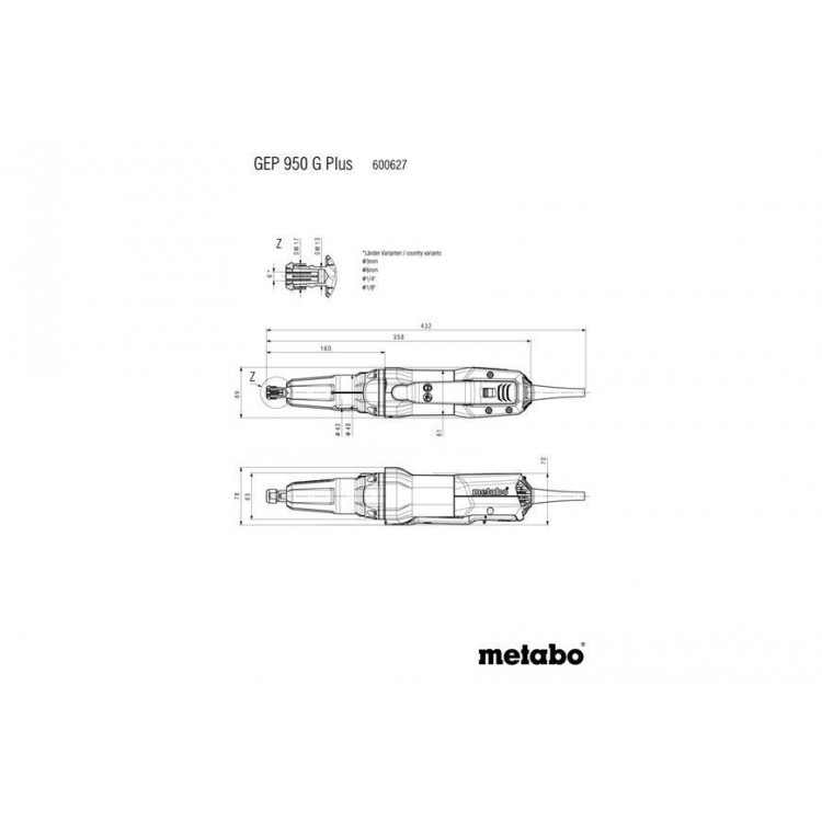 Прямошліфувальна машина Metabo GEP 950 G Plus - фото 6