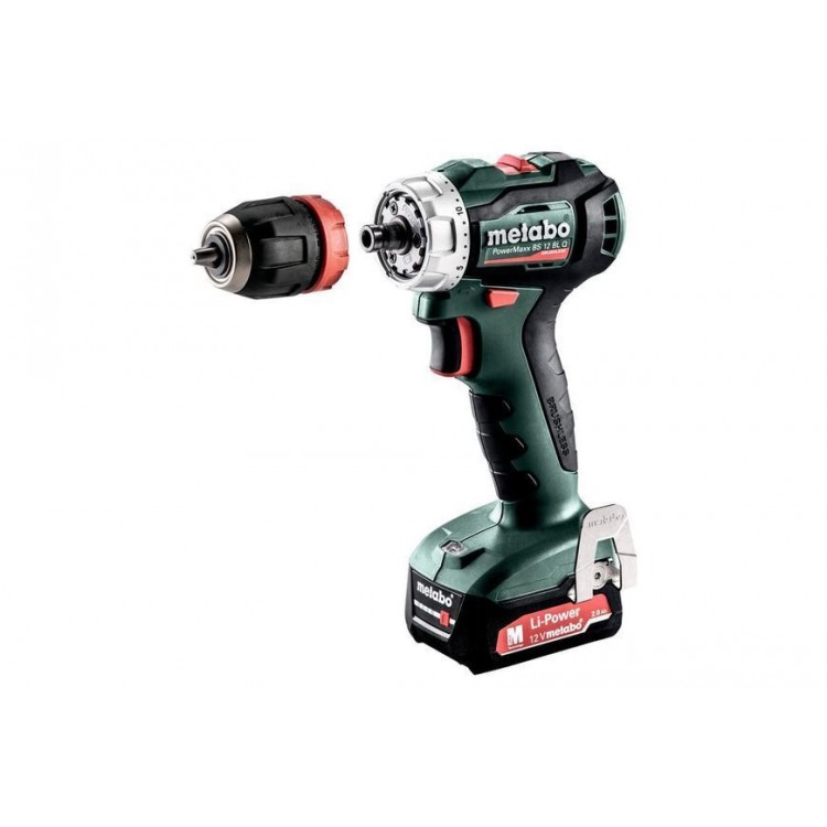 Акумуляторний дриль-шурупокрут Metabo PowerMaxx ВS 12 BL Quick 2.0 Аг - фото 1 Акумуляторний дриль-шурупокрут Metabo PowerMaxx ВS 12 BL Quick 2.0 Аг - фото 1