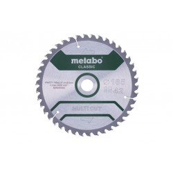 Пильный диск Metabo CLASSIC по мультиматериалам 165х20х2.2, 42 зуба, блистер