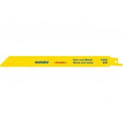 Сабельное полотно по дереву с гвоздями Metabo Flexible 200 мм, S 1022 HF, 5 шт