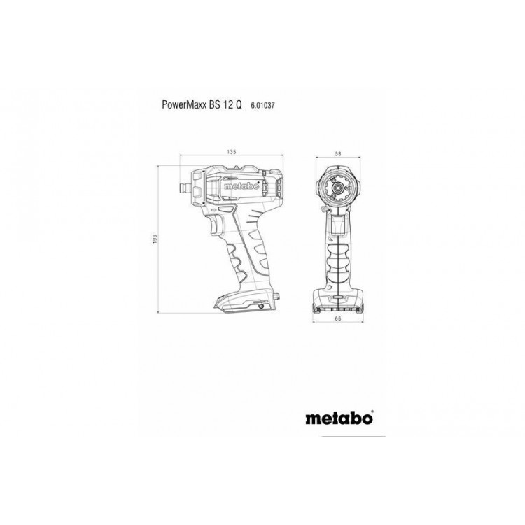 Акумуляторний дриль-шурупокрут Metabo PowerMaxx BS 12 Quick каркас - фото 3