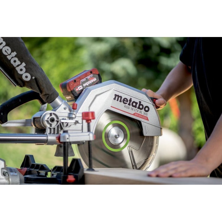 Акумуляторна торцювальна пила з протяжкою Metabo KGS 18 LTX BL 305 каркас - фото 2