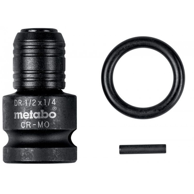 Перехідник ударостійкий Metabo з квадрата 1/2" на шестигранник 1/4"