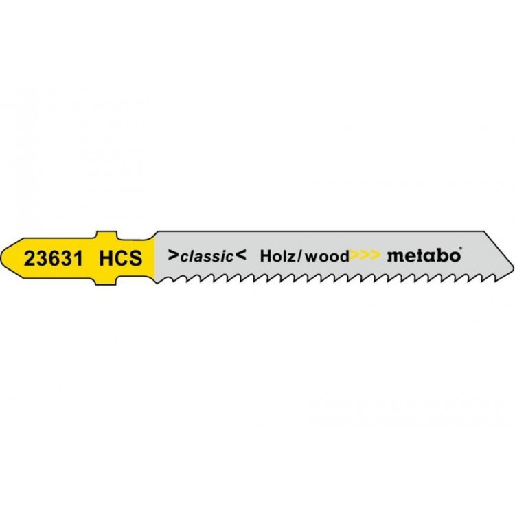 Лобзиковое полотно для дерева Metabo Classic 51 мм T 119 B, 5 шт