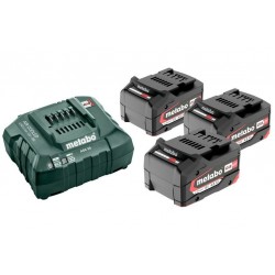 Комплект акумуляторних батарей Metabo Li-Power 18 В 3х4 Аг з зарядним пристроєм